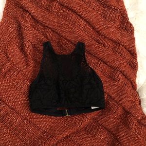 patterned mesh swim top